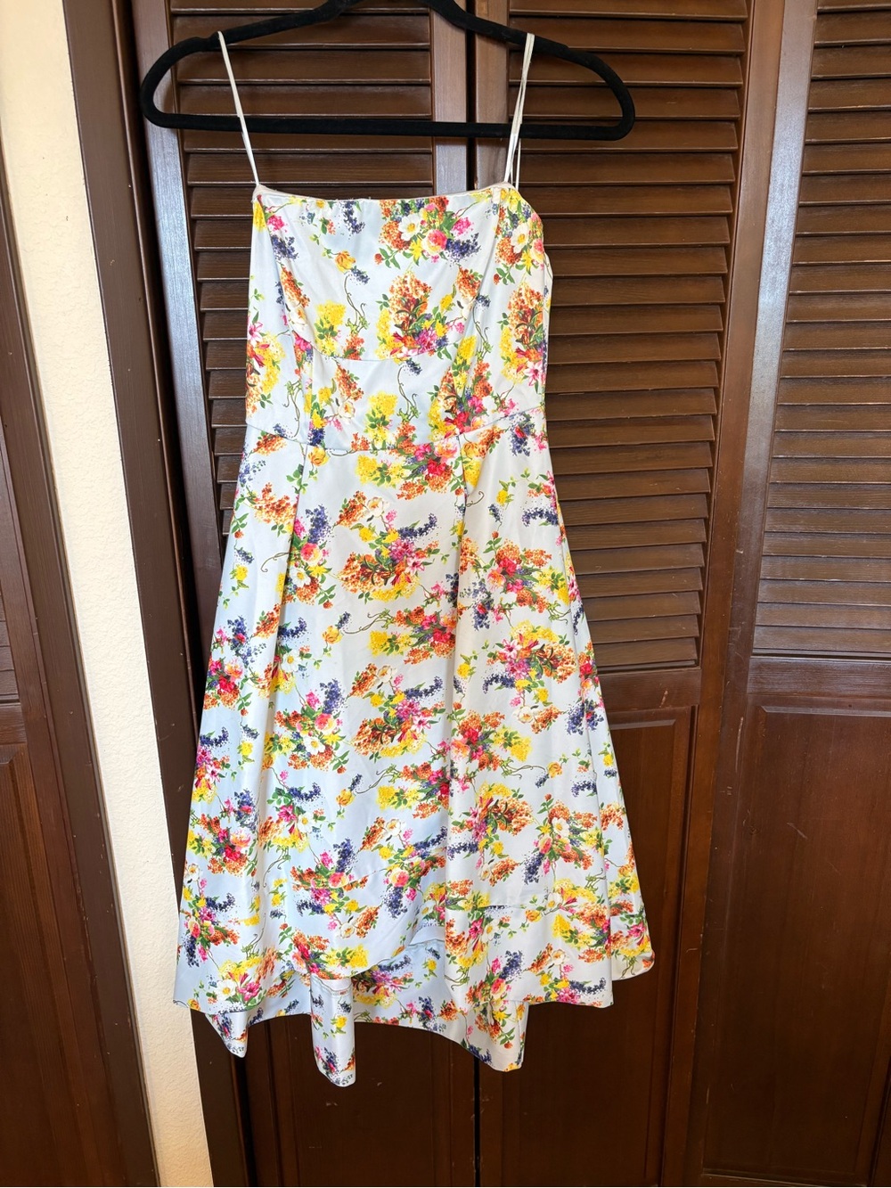 White Floral Strapless Sundress